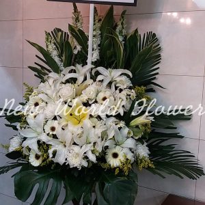 $500 Funeral Flower Design | $500 精選帛事花籃 WZ3