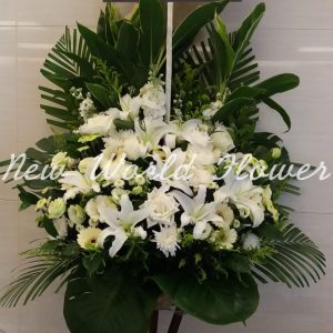 $500 Funeral Flower Design | $500 精選帛事花籃 WZ6